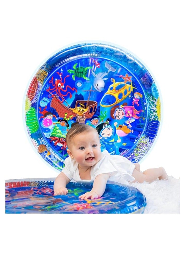 Baby Tummy Time Water Mat (65 * 65 cm), Premium Activity Center Promoting Baby Toys & Sensory Toys,Baby play mat Visual Stimulation Gift for Boys & Girls - Image 1
