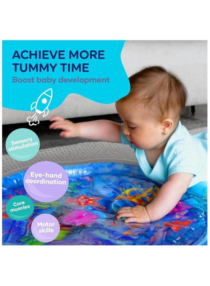 Baby Tummy Time Water Mat (65 * 65 cm), Premium Activity Center Promoting Baby Toys & Sensory Toys,Baby play mat Visual Stimulation Gift for Boys & Girls - Image 2