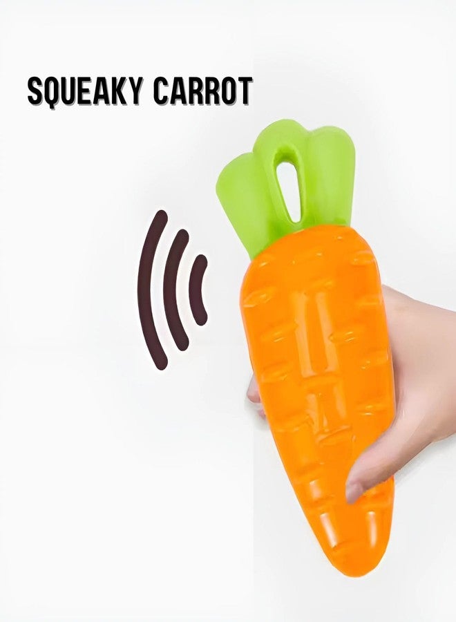 Petos Veggie Series Carrot Squeaky Chew Toys for Dogs, Puppies & Small Dogs, Squeaky Toys for Dogs, Small & Medium Breeds (Orange) - Image 3