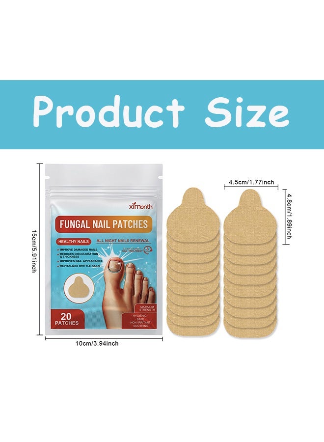 ximonth 32 Patches Nail Patches, Fungal Nail Patch Nail, Nail Discoloration & Cracked Nails Restore Healthy Nail Appearance - Image 2
