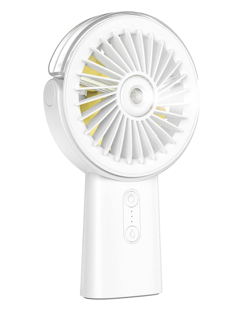 general Misting Fan Portable Handheld Fan, 4000mAh Hand Held Mist Fan Rechargeable Power Bank, 90° Adjustable Small Mister Fan, Personal Cooling Water Spray Fan - Image 1