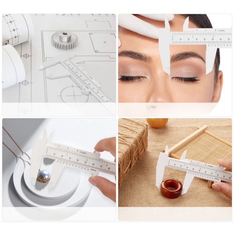6 Pcs Plastic Vernier Caliper Measuring Ruler 0 To 150 Mm Mini Student Tool Random Color - Image 5
