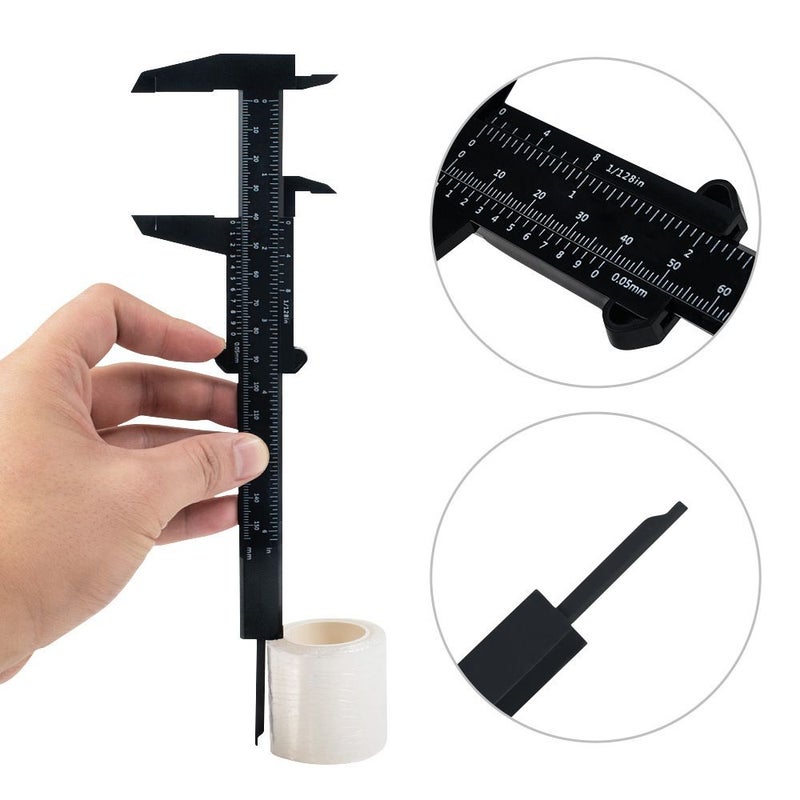 6 Pcs Plastic Vernier Caliper Measuring Ruler 0 To 150 Mm Mini Student Tool Random Color - Image 4