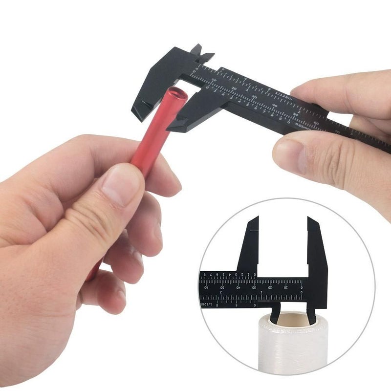 6 Pcs Plastic Vernier Caliper Measuring Ruler 0 To 150 Mm Mini Student Tool Random Color - Image 1
