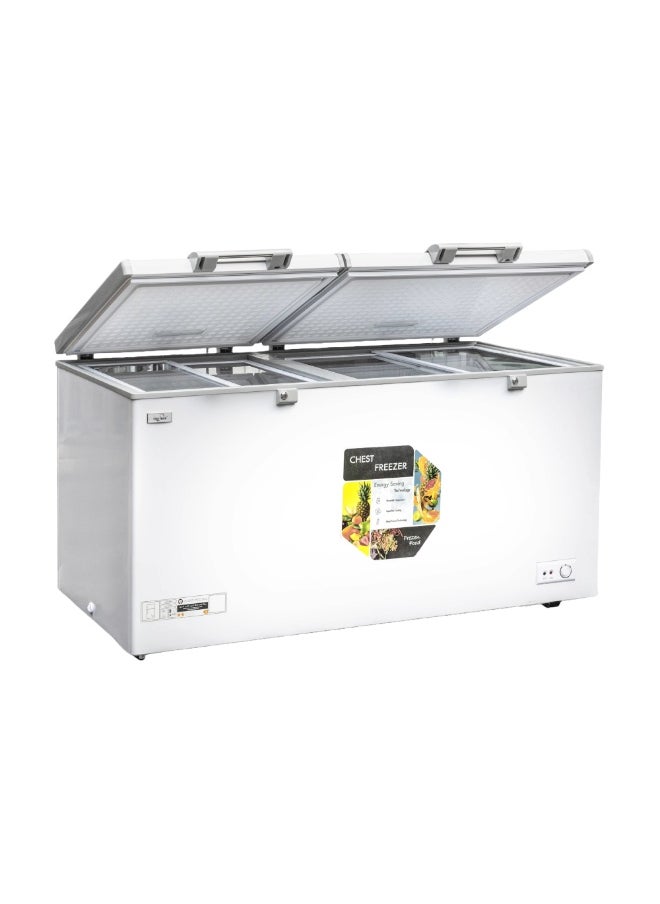 STAR TRACK STAR TRACK 600L Chest Freezer ST-CFW-600L, Ultra-Large Capacity, Manual Defrost, -18°C Freezing, R290 Refrigerant, Outside Condenser, LED Light, Hinged Door, Aluminum Interior, White  - Image 2