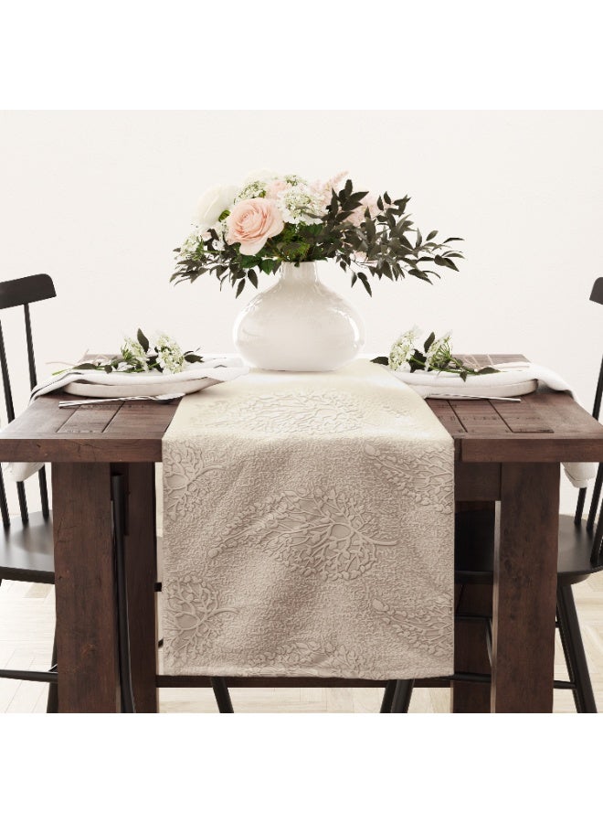Intex Curtains House Intex Home  Das Design  Linen Rectangle Table Runner Suitable For Reciption , Living Rooms And Kitchen Tables - Elegant Design For Home Décor - Set Of One Piece  - Image 2