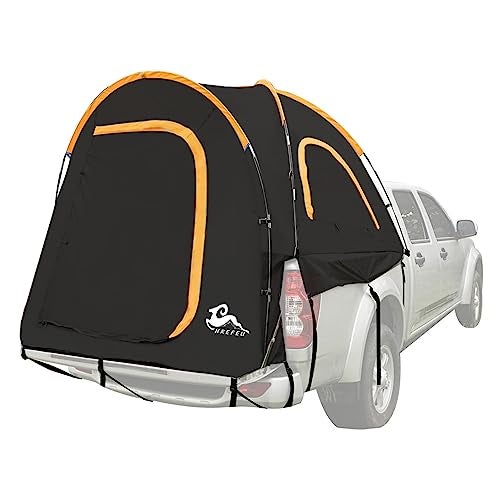 HREFEU Pickup Truck Blackout Tent for for 5.5 FT Bed, 2 Person, NO Rainfly, Waterproof PU2000mm, Camping, Hiking, Fishing, Foldable, Easy Setup, Black - Image 1