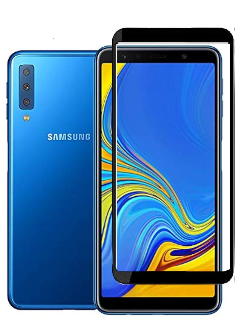 AINA Tempered Glass Screen Protector 5D Designed For Samsung Galaxy A7 (2018) Full Glue Edge to Edge Full Screen Coverage And Bubble Free - Image 1