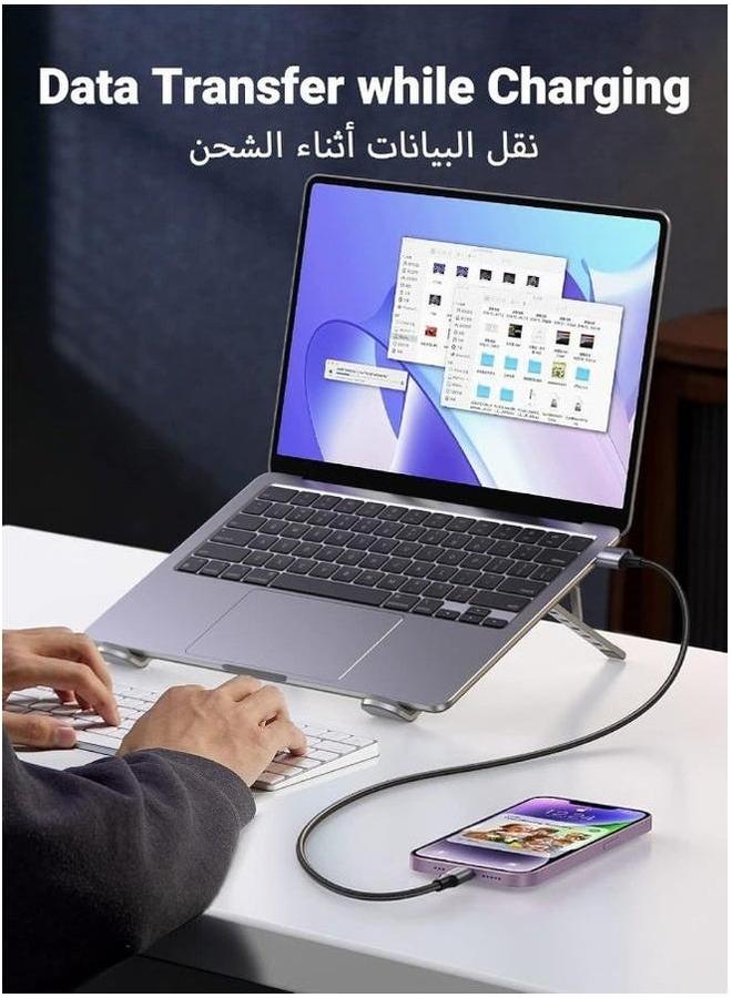 بروماس كابل شحن سريع مضفر معتمد من MFi من PROMASS بطول 1 متر، USB A إلى Lightning، متوافق مع iPhone 14 Pro/14 Pro Max/14/14 Plus/13/12/11/X/8/7 - Image 4