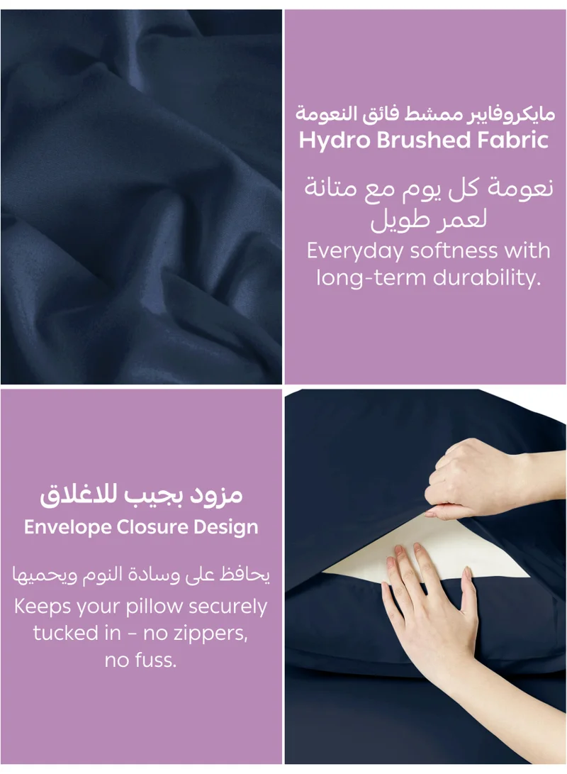 Donetella KING (180x200cm) Bedding Fitted Sheet - Fits 180x200 Cm For King Bed - 3 Pcs (1 Fitted Sheet and 2 Pillowcases) - 35 Cm Deep Pocket - Solid Bed Sheet  | Best Price UAE