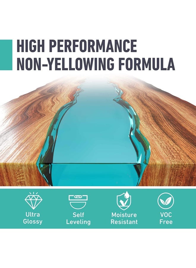 Premify راتنجات الإيبوكسي - 16 أونصة (450 جرامًا) عالي اللمعان (8 أونصة راتنج + 8 أونصة مقوي) مجموعة إيبوكسي الراتنج، خالية من الفقاعات وواضحة تمامًا، غراء إيبوكسي سريع المعالجة لسطح الطاولة، والكونترتوب، والخشب، والمجوهرات، والفنون، والحرف اليدوية - Image 2