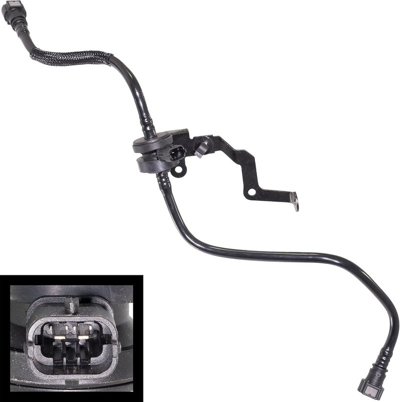 APDTY 140063 Fuel Tank Evaporative Emissions Vapor Canister Purge Valve Solenoid with Quick Disconnect Hoses for 2012-2018 Ford Focus 2.0L Non-Turbo - Image 1