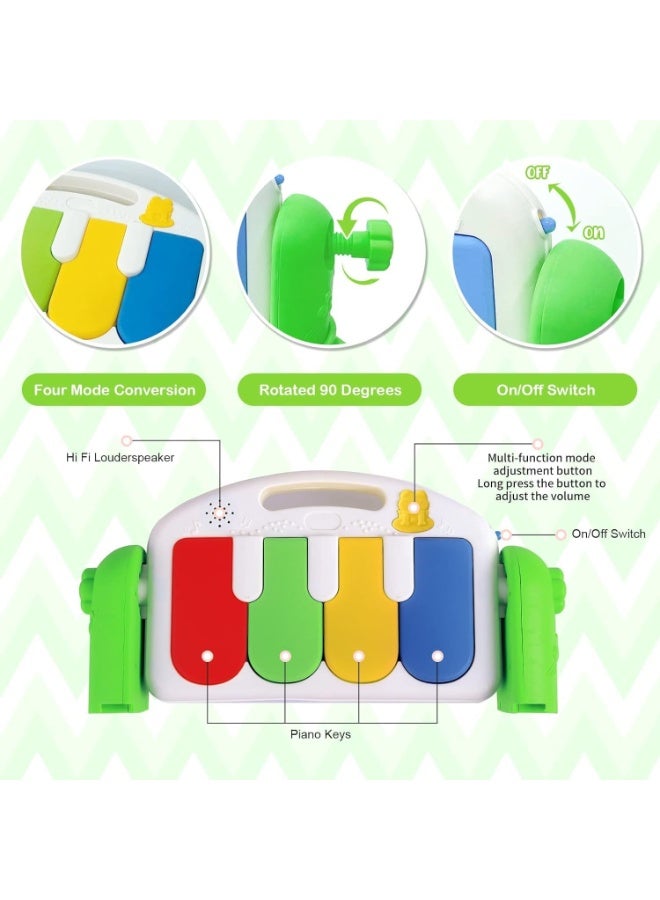 Gonice Play Mats for Baby Gyms, Kick and Play Piano Gym Mats, Detachable Tummy Time Mat with Music and Lights, Musical Electronic Learning Toys, Activity Center for Babies and Toddlers - Image 3