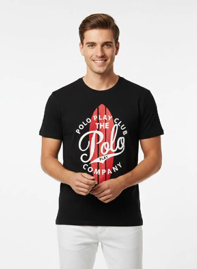 Polo Play Men Graphic Logo Crew Neck T-Shirt