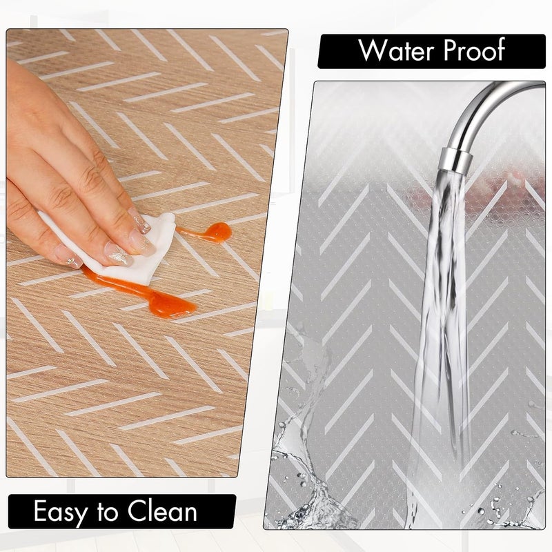 Porslin Kitchen Drawers Mat Liners, 45cm x 5m Roll, Non-Slip, Waterproof, Washable, BPA-Free, Durable EVA for Shelves, Cupboards, Drawers, Fridge Mats, Wardrobe, Food Safe (Alabaster White) - Image 5