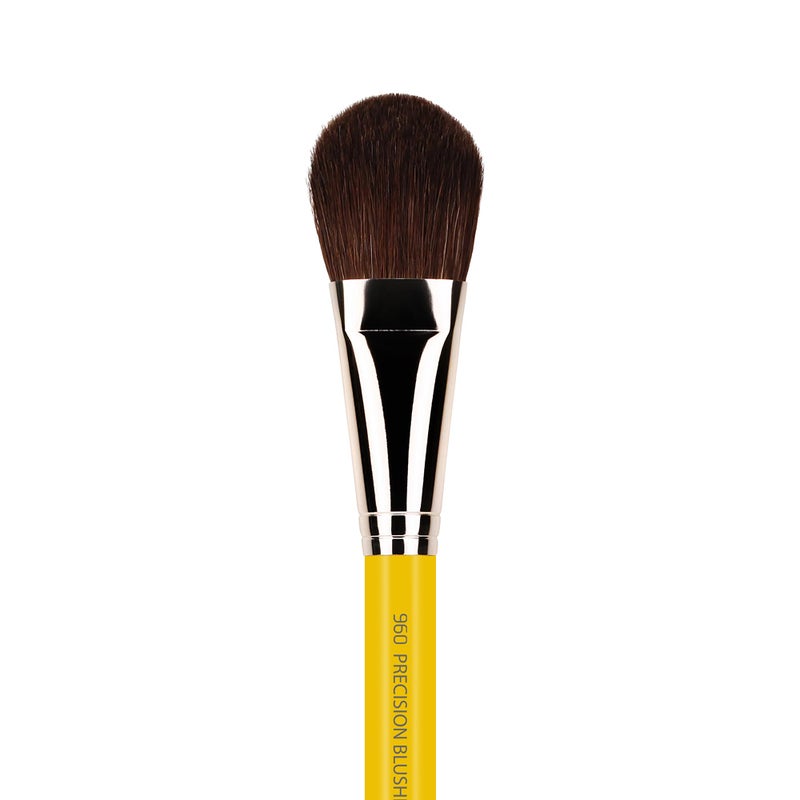 Bdellium Tools Professional Makeup Brush - Studio Series 960 Precision Blusher - With Mix of Soft Synthetic & Natural Fibers, For Pop of Color to the Cheeks (Yellow, 1pc) - Image 2