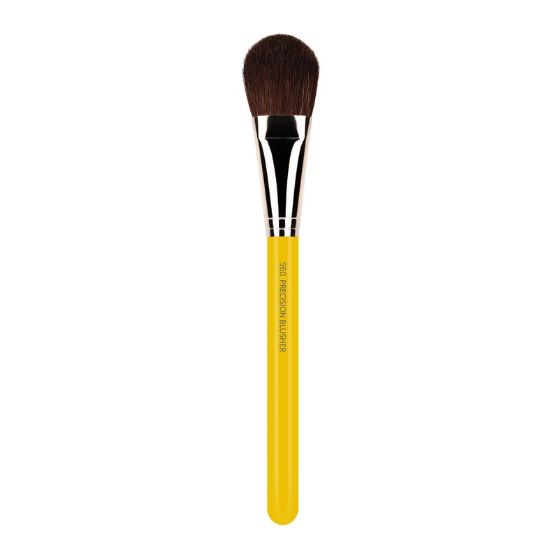 Bdellium Tools Professional Makeup Brush - Studio Series 960 Precision Blusher - With Mix of Soft Synthetic & Natural Fibers, For Pop of Color to the Cheeks (Yellow, 1pc) - Image 3