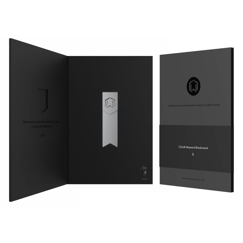 Czur Metal Bookmark  Stylish Bookmarks  Teacher Valentine Gift  Unique Gift For Women  Men  Readers  Light&Durable Reward Bookmark With Anodizing Technology  Supergrip U-Shape Design-Dark Gray - Image 3