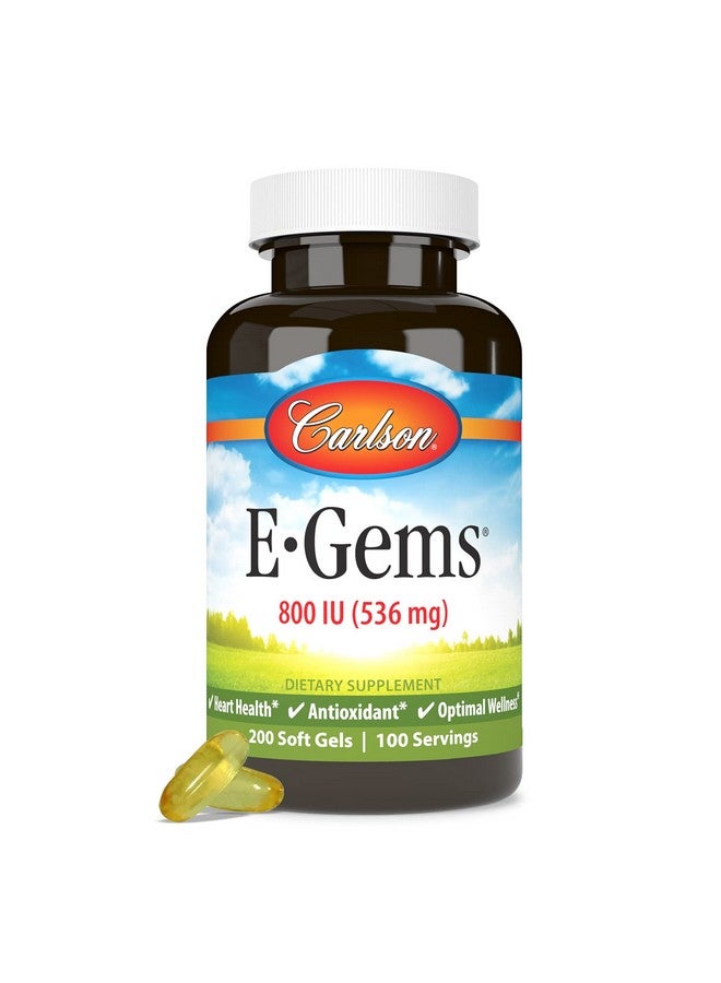 Carlson كارلسون - إي جيمز، 800 وحدة دولية (536 ملغ)، صحة القلب والرفاهية المثلى، مضاد أكسدة، 100 كبسولة لينة - Image 5