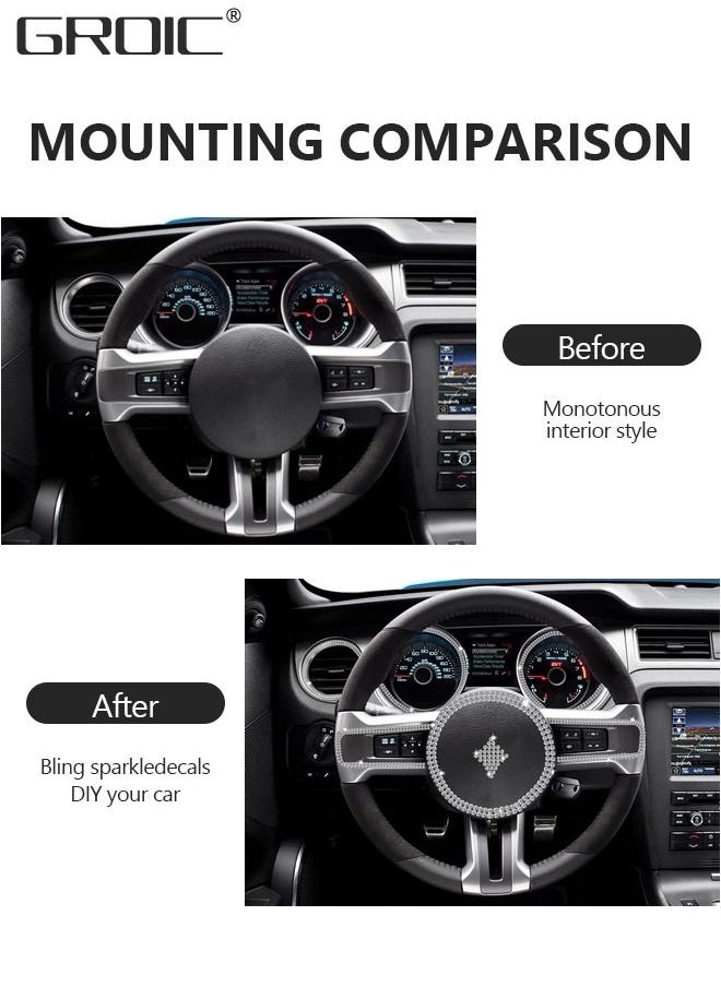 GROIC 5M Bling Car Stickers Car Trim Self Adhesive Bling Car Interior Decoration Car Accessories for Women Car Dashboard Decorations Rhinestone DIY Car Accessories Bling Car Stickers for Car  - Image 3