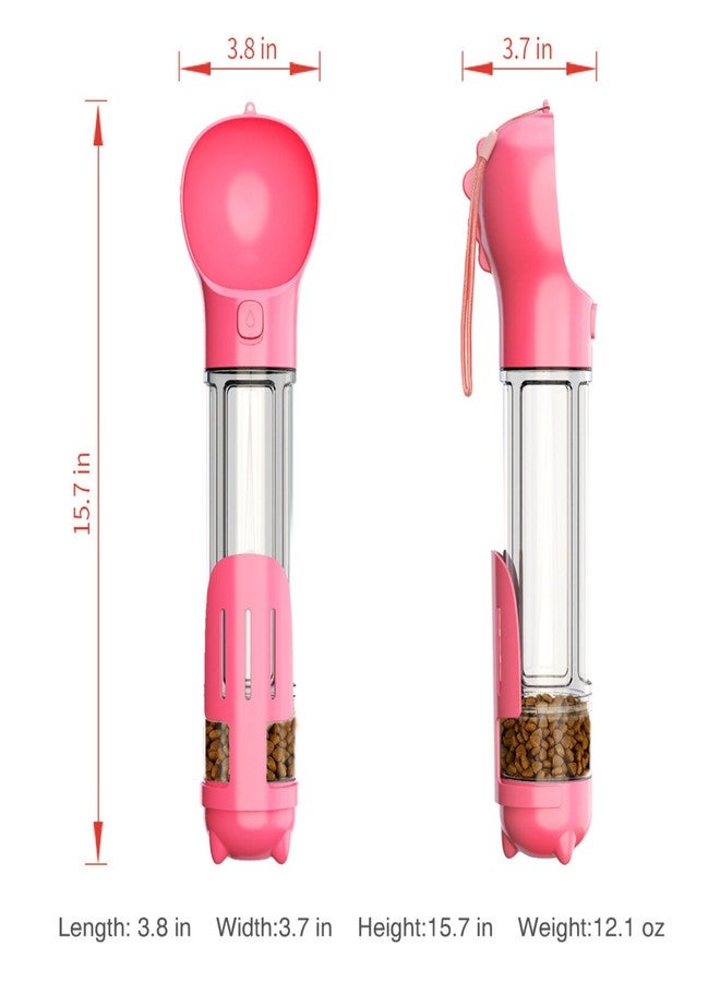 DoqiPaw Dog Travel Water Bottle Leak Proof No Spill Lead Leash Waterer Feeder Accessory Alternative to Dispenser Portable Pet Bowl Large Dogs(500ml) (Pink) - Image 4