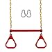 Jungle Gym Kingdom Swing Sets for Backyard Monkey Bars Swingset Accessories Set Includes 18 Trapeze Swing Bar 48 Heavy Duty Chain with Locking Carabiners Outdoor Play Equipment Red - Image 2