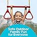 Jungle Gym Kingdom Swing Sets for Backyard Monkey Bars Swingset Accessories Set Includes 18 Trapeze Swing Bar 48 Heavy Duty Chain with Locking Carabiners Outdoor Play Equipment Red - Image 4
