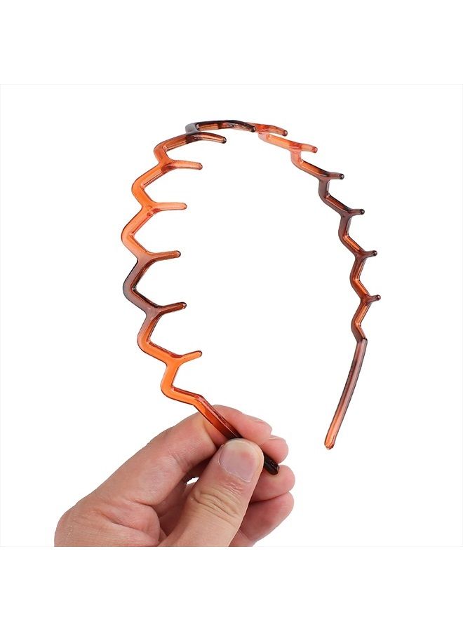 BAHABY 6 Pack Zig Zag Shark Tooth Hair Comb Headbands for Women Plastic Plain Hair Bands Hair Hoop Hair Accessories for Women… - Image 5