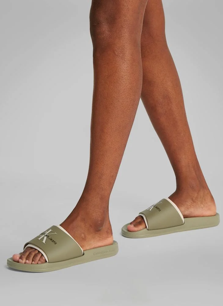 Calvin Klein Jeans Monologo Casual Slides