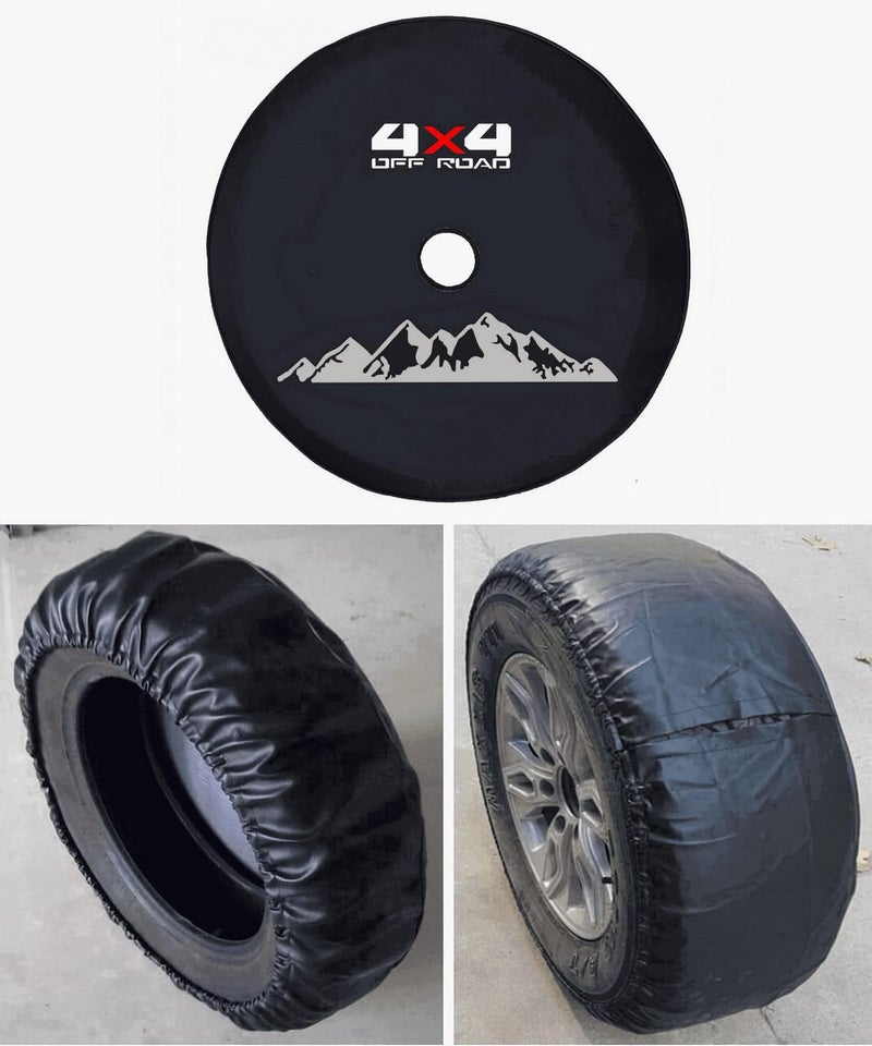 Aolowewin for Ford Bronco, Jeep Wrangler Spare Tire Cover with Camera Hole, Position Holder, Never Block Rear Camera, Spare Wheel Cover (XXL: 285/75R17, 315/70R17) - Image 4