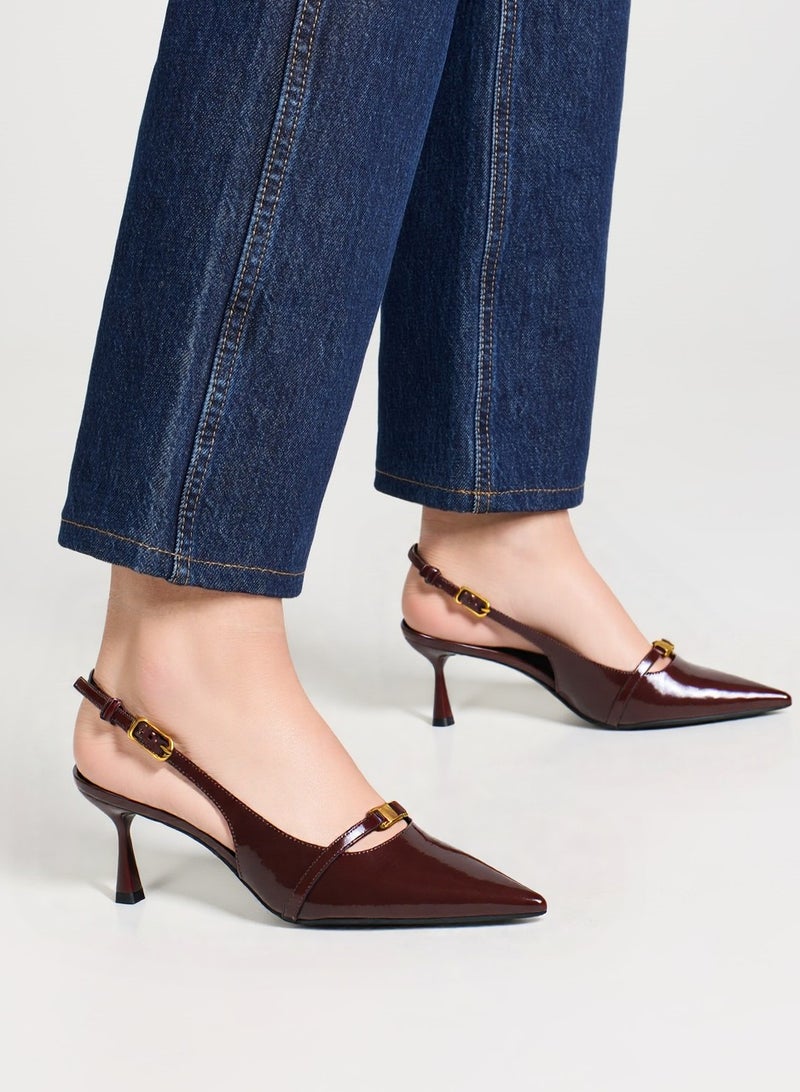 SD.Felano SD Felano Women's Kitten Heels - Premium Quality High Heels Pumps for Women, Comfortable Slip-On Dress Shoes with Cushioned Insole, Stylish Low Heels for Weddings, and Casual Wear - Image 2