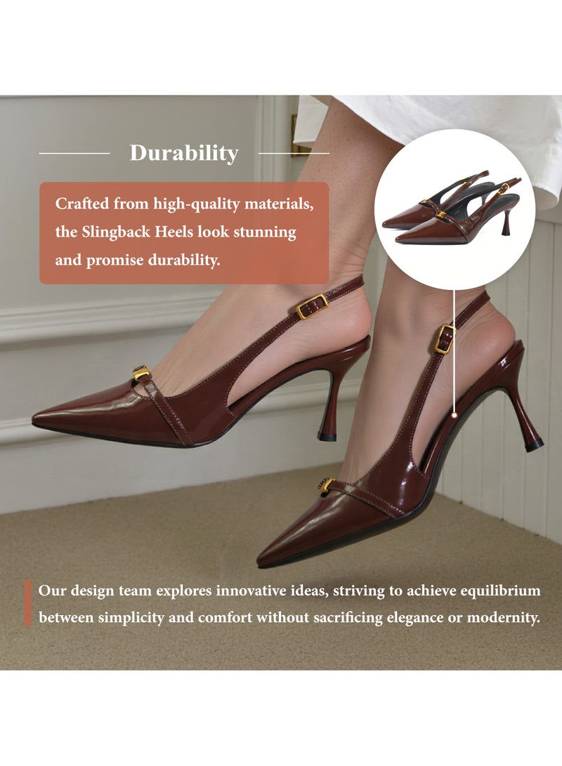 SD.Felano SD Felano Women's Kitten Heels - Premium Quality High Heels Pumps for Women, Comfortable Slip-On Dress Shoes with Cushioned Insole, Stylish Low Heels for Weddings, and Casual Wear - Image 4