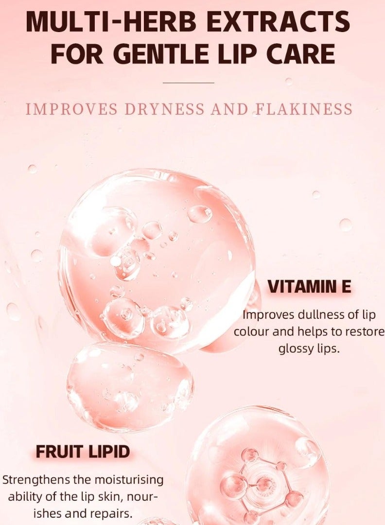 QiBest بلسم الشفاه بنكهة الفراولة زيت ملون للشفاه بلسم ملون للشفاه للفراولة ترطيب الشفاه الناعمة المنعشة واللامعة بلسم الشفاه المرطب 10 جرام - Image 2