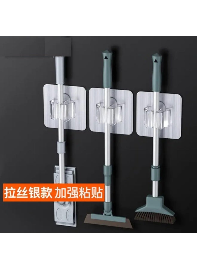 Zalcoon ZALCOON 1Pcs Mop Broom Holder Wall Mount - Mop Holder Self Adhesive Broom Hanger for Home Garage Garden Laundry Room Storage, Kitchen Tools Organizer - Image 5