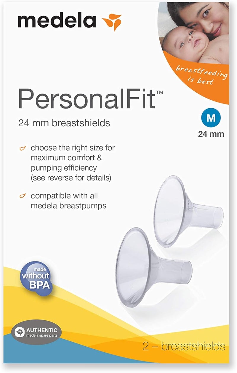 Medela PersonalFit Breastshield (2), Size: Standard or Medium (24mm), in Retail Packaging (Factory Sealed) - Image 2