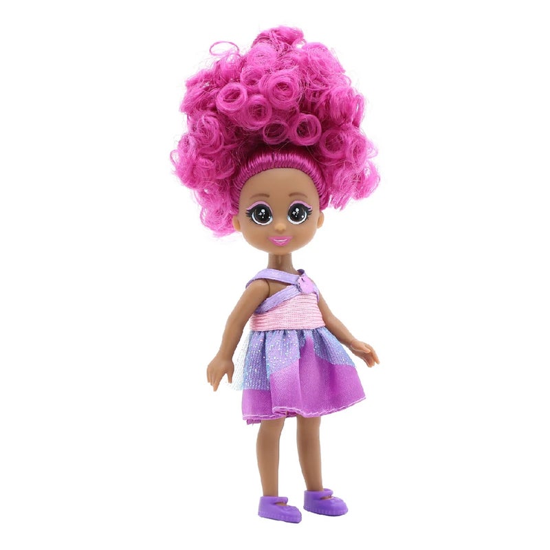 فانفيل دمية السحرية اللطيفة بشعر مجعد و فستان جليتر ازرق فاتح - 81041 - Image 2