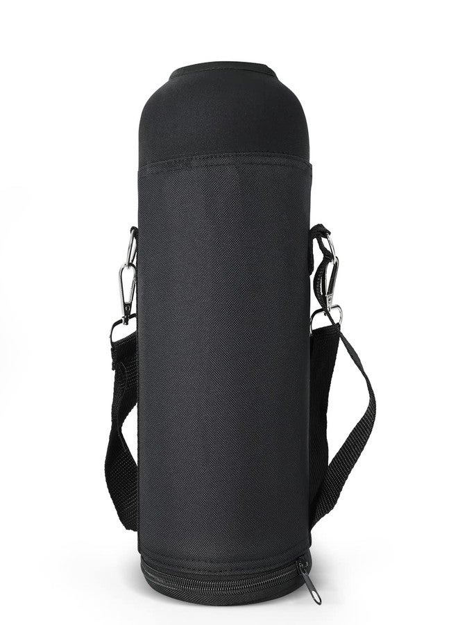 BUZIO Water Bottle Holder Carrying Pouch for 40oz 64 oz Bottles - Carry, Protect and Insulate Your Flask with This Military Grade Carrier an Adjustable Padded Shoulder Strap 87oz black - Image 1