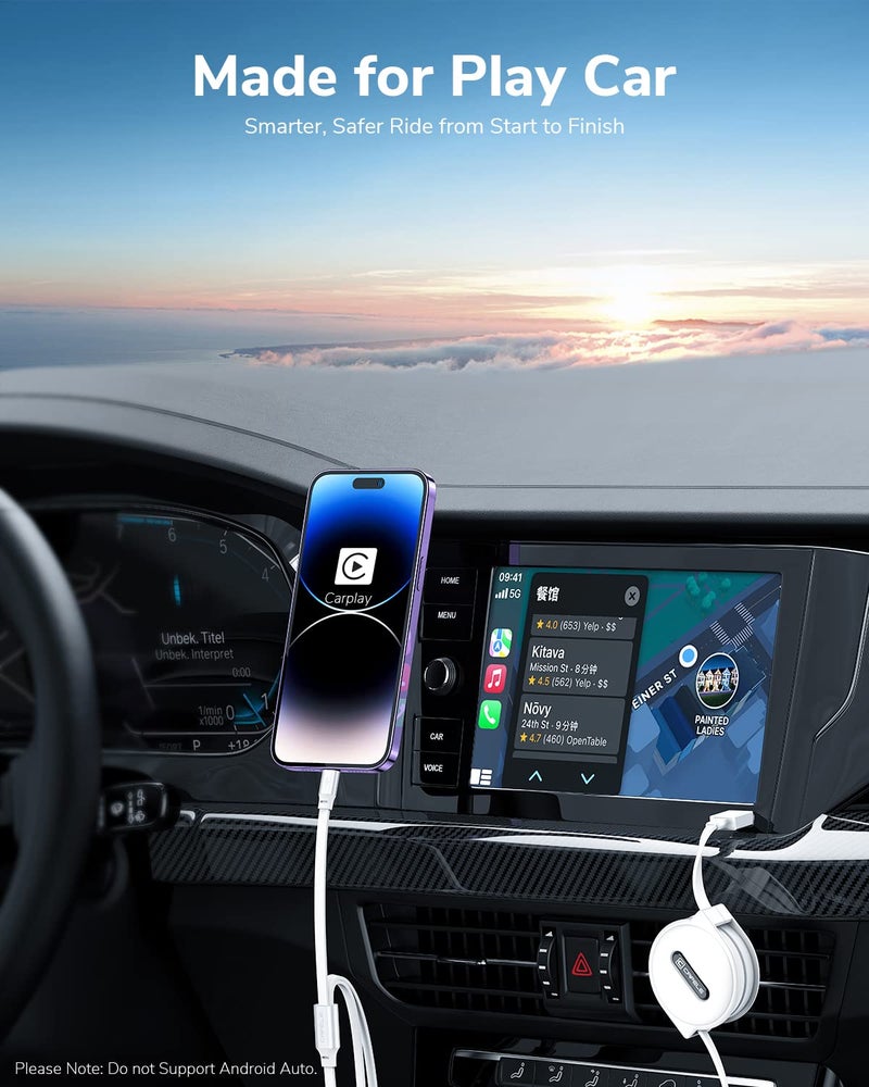 CAFELE Multi Charging Cable 3A, [2Pack 4ft] Retractable USB Charging Cable with Type C/L/Micro USB Ports, 3 in 1 Multi Fast Charger Cord for Multiple Devices, Phone 16 15 14/Galaxy/Pads/Tablets-White - Image 4