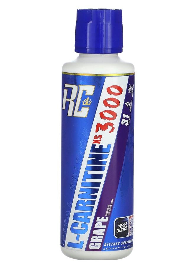 RONNIE COLEMAN Vital Edition L-Carnitine XS 3000 Grape 16 fl oz (473.28 ml) 