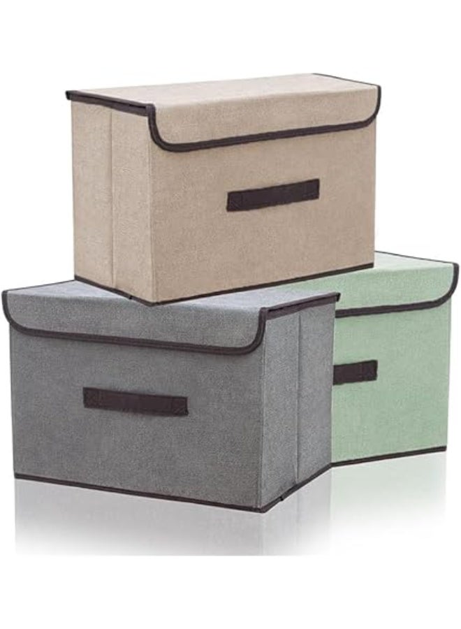 Fabric Rectangle Large Divided Foldable Linen Clothes Organizer With Strong Handles And Contains Removable Divider Practical To Fits All Clothes Types - multicolor - Image 1