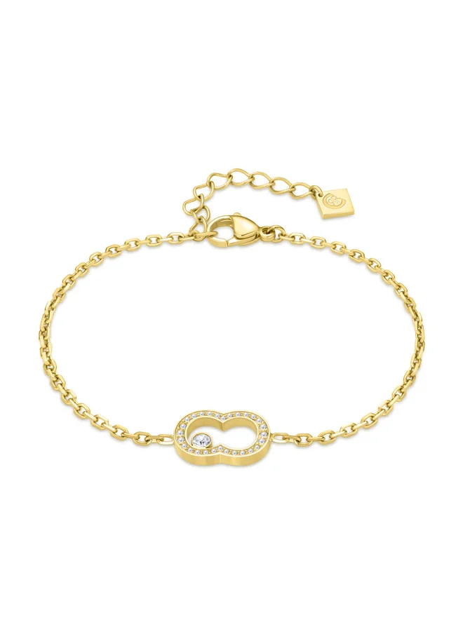 CERRUTI 1881 Cerruti 1881 Bianca Gold Plated Mirrored 'C' Charm Bracelet for Women