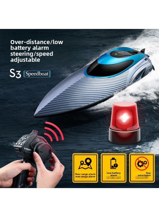 S3 Ultra-long Endurance Remote Control Boat High-speed Remote Control Speedboat 360 Rotating Children's Electric Boat Model Toy-Color:Backup Battery  - Image 1