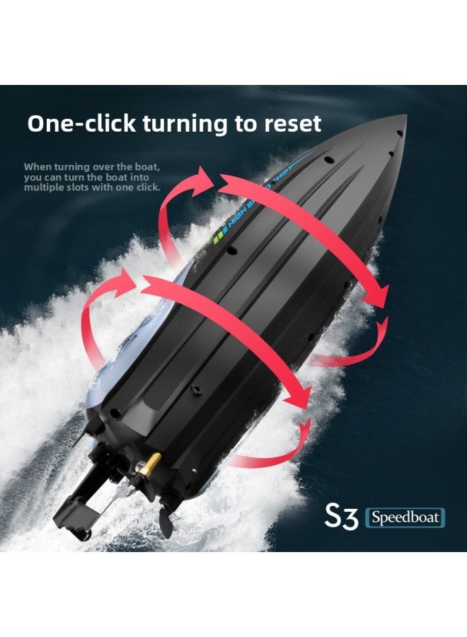 S3 Ultra-long Endurance Remote Control Boat High-speed Remote Control Speedboat 360 Rotating Children's Electric Boat Model Toy-Color:Backup Battery  - Image 3