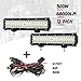 BUNKER INDUST BUNKER INDUST 12 Inch Led Light Pods, 2Pcs 300W Off Road Driving LED Light Bar with 12Ft Wiring Harness Kit 68000LM  - Image 2