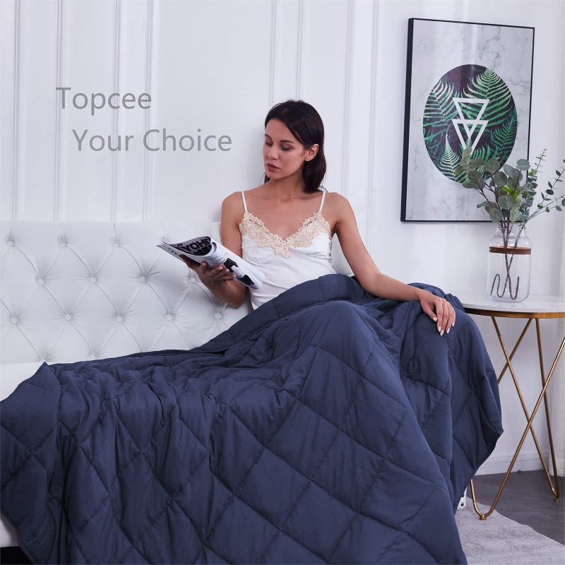 Topcee Weighted Blanket (3lbs 36"x48") Heavy Blanket, Weighted Blanket Cooling Blanket for Sleeping Perfect for 20-40 lbs,Throw Size Breathable Blanket with Premium Glass Bead - Image 2