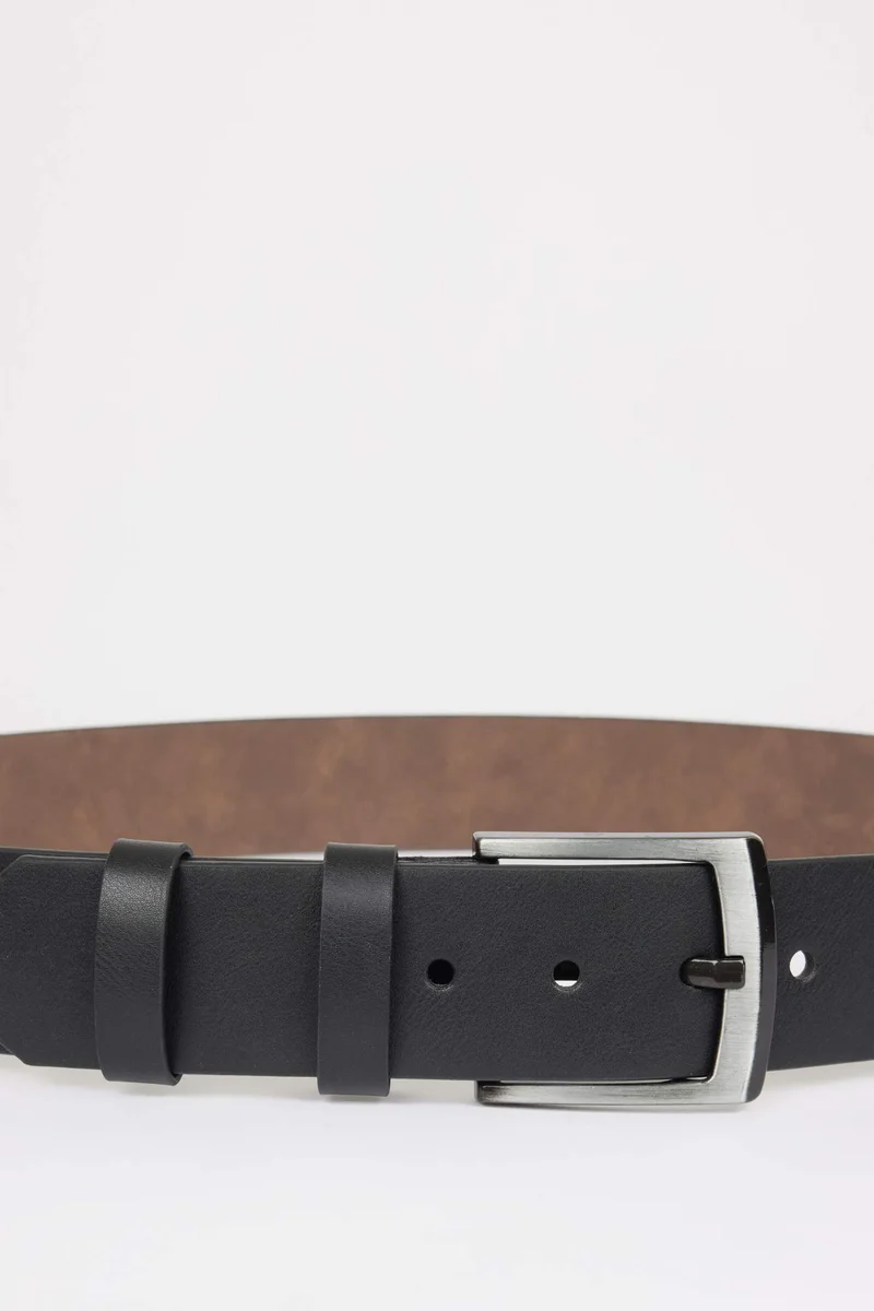 Defacto  Man Rectangle Clasp Faux Leather Denim Belt for Men | Best Price UAE