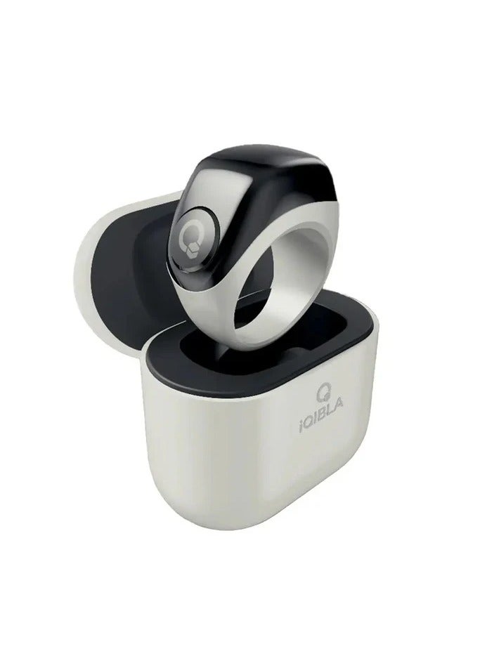 iQIBLA Smart Tasbeeh Ring, Adjustable Tasbeeh Counter Ring in 3 Sizes (18/20/22mm), Support App with Digital Tasbeeh Counter Grey