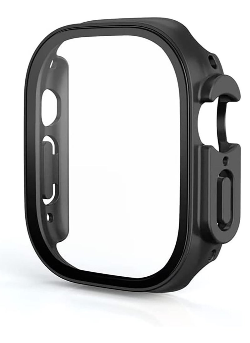 ماركة غير محددة جراب 360 درجة مدمج باسكرين لحماية كاملة لساعة ابل ووتش الترا 49 مم - اسود Apple Watch Ultra 49mm  - Image 1