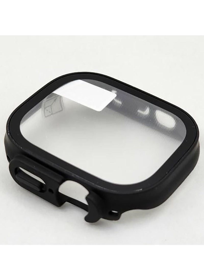 ماركة غير محددة جراب 360 درجة مدمج باسكرين لحماية كاملة لساعة ابل ووتش الترا 49 مم - اسود Apple Watch Ultra 49mm  - Image 3