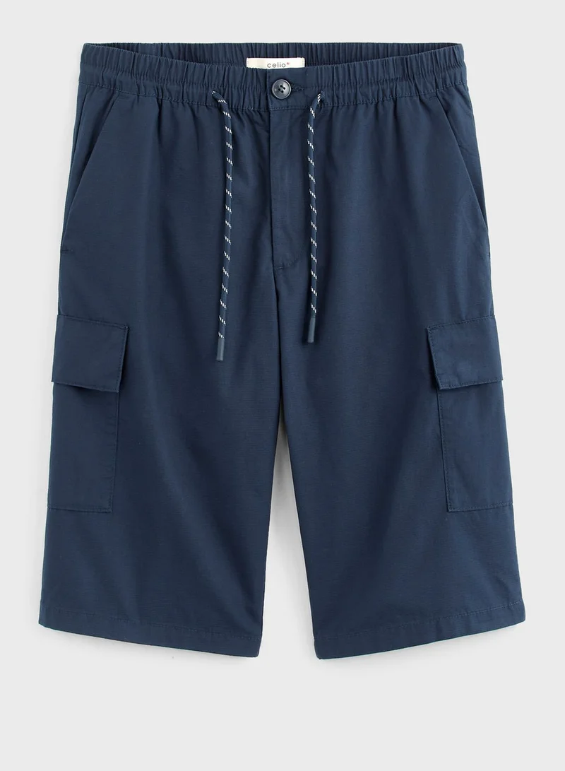 Celio Drawstring Cargo Shorts for Men Best Price Oman